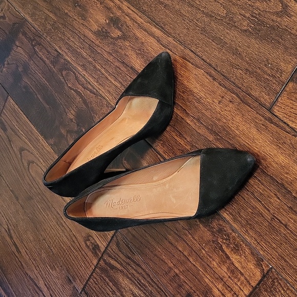 Madewell 1937 Black Suede Pump Size 7.5 - Picture 2 of 5